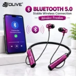 OLIVE O-830 Melody Master Bluetooth Neckband Wireless Earphones 🎧 Bluetooth 5.0, Sonic HD Deep Bass, Long Battery 🔋 Sports Gaming Headset with 1 Year Warranty - Purple - Image 6